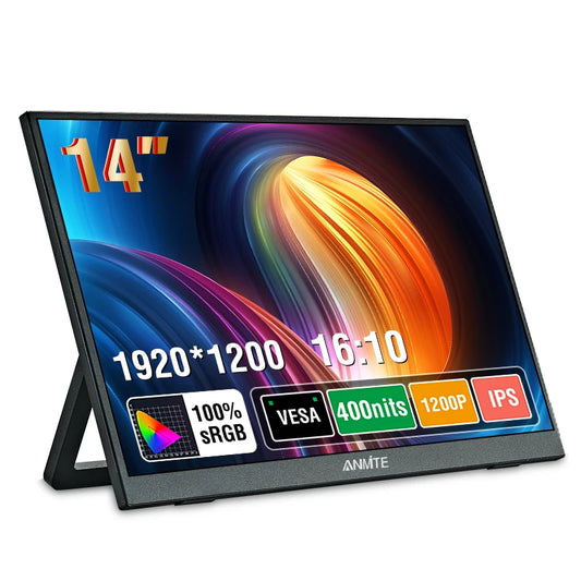 14 Inch Portable  Touch Monitor Non-touch optional 16:10 400cd/m2 Gaming Computer Expand Display For XBox PS4/5 Switch Loptop - Shoppiline
