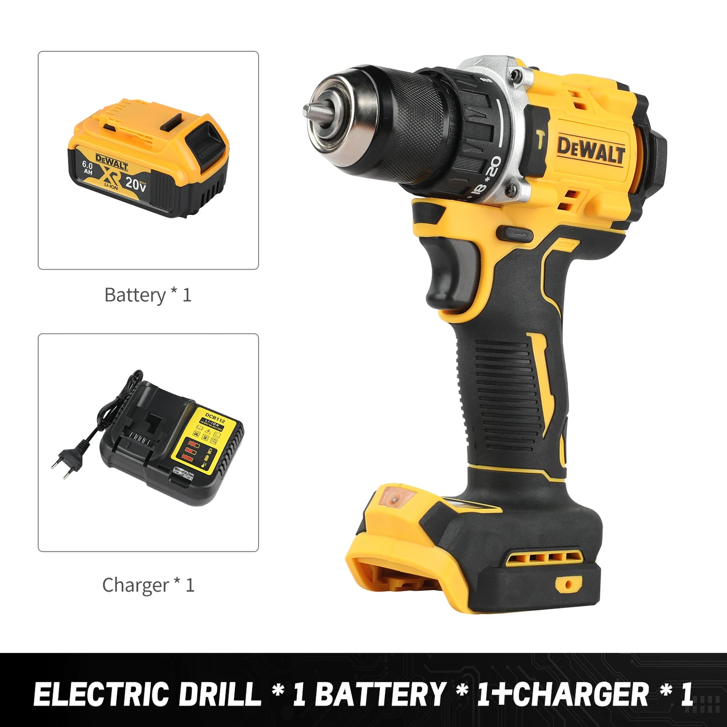 DEWALT Lithium Battery 20V Rechargeable Brushless Compact Electric Screwdriver Hand Drill Impact Drill DCD805 - Shoppiline