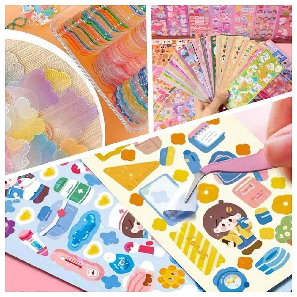 Cute Aesthetic Kawaii Decorative Stickers for Kids Above 6 Scrapbooking Diary Journal Stationery