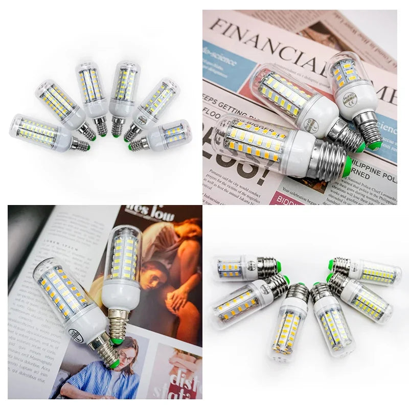 E27 E14 LED Lamp SMD 5730 220V Corn Light Bulb 24 36 56 72 LEDs Energy Saving Lamp Ampoule LED Chandelier Lighting for Home