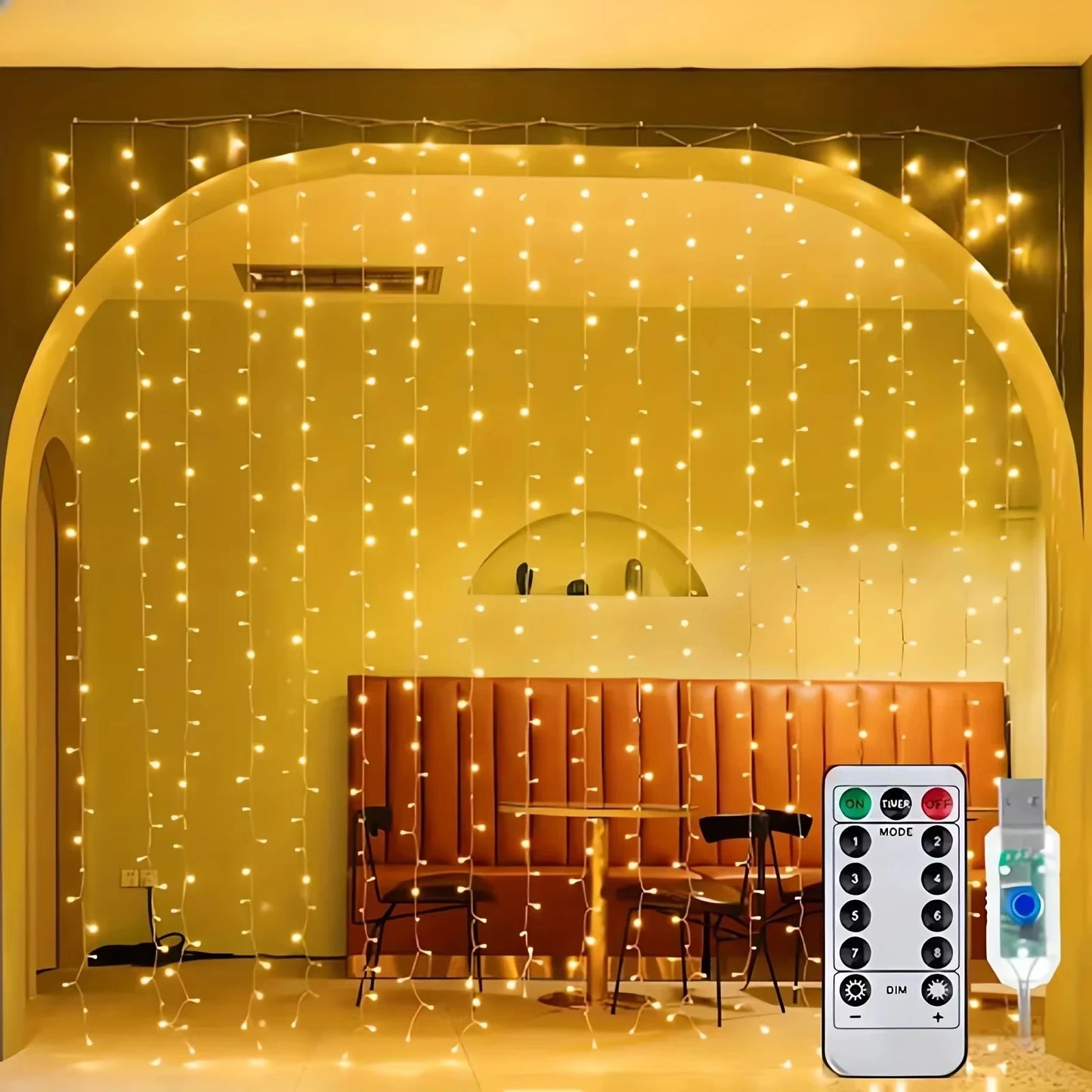 Remote Control USB Fairy Lights 3M LED Curtain String Lights for Christmas Home Bedroom Decor Festive Party New Year Wedding