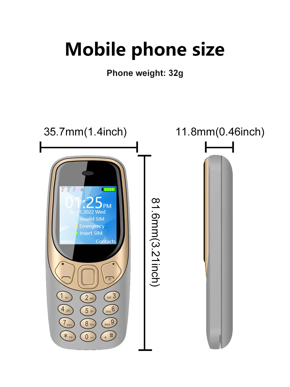 SERVO Small Mobile Phone Bluetooth Dialer Magic voice Low Radiation Telephone Call Recording 2/3 SIM GSM Unlocked Mini Cellphone - Shoppiline