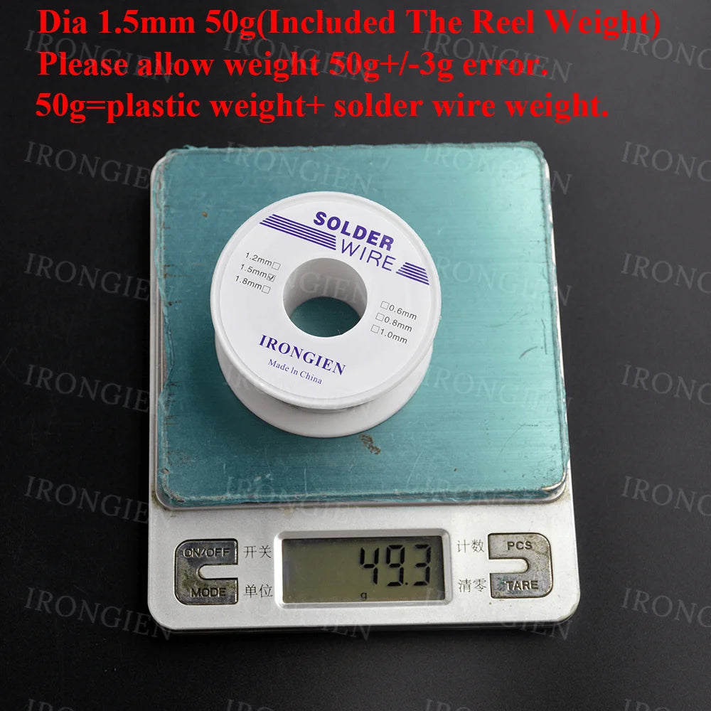 Irongien High Purity Soldering Wire 8g50g/Roll Mixed Tin Rosin Core Dia 0.6-1.5mm Solder Welding Wire For Electrical Soldering
