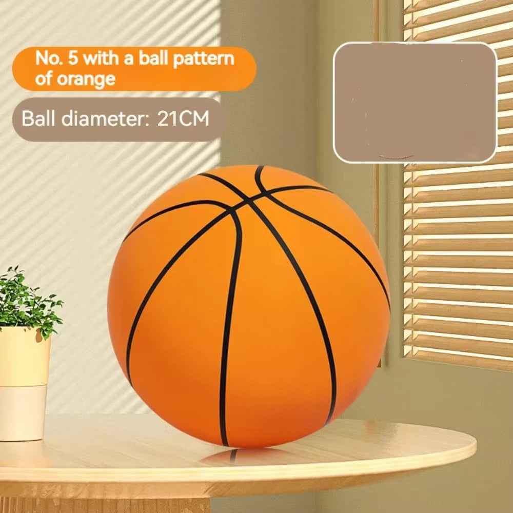 Foam Basketball Kids Silent Basketball Bouncing Mute Silent Ball Bounce Squeezable Mute Bouncing Basketball - Shoppiline