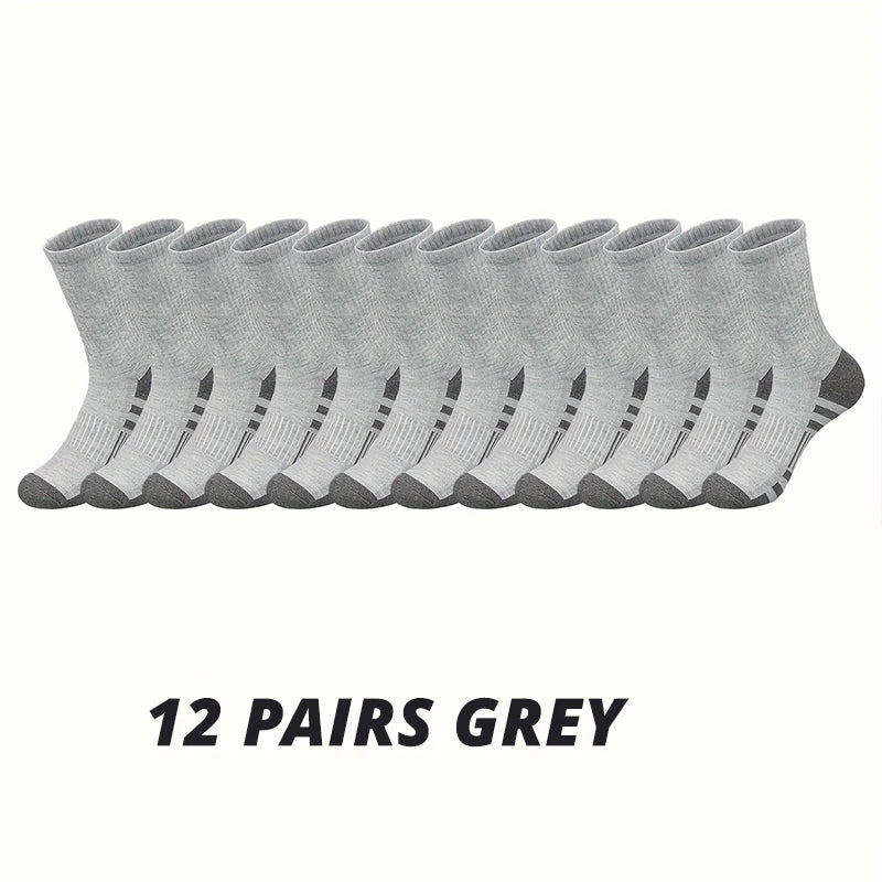 6/12 paires de chaussettes de sport pour hommes, de haute qualité, confortables, antidérapantes, pour le football, grande taille, nouveau style
