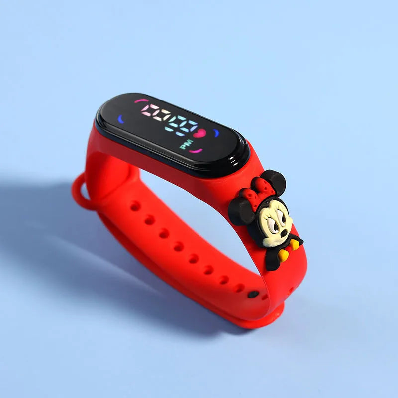 Mode Mickey Kinderuhren für Mädchen Elektronisches Armband Sport Touch LED Spiderman Puppe Kinderuhr Frauen Wasserdichte Uhr