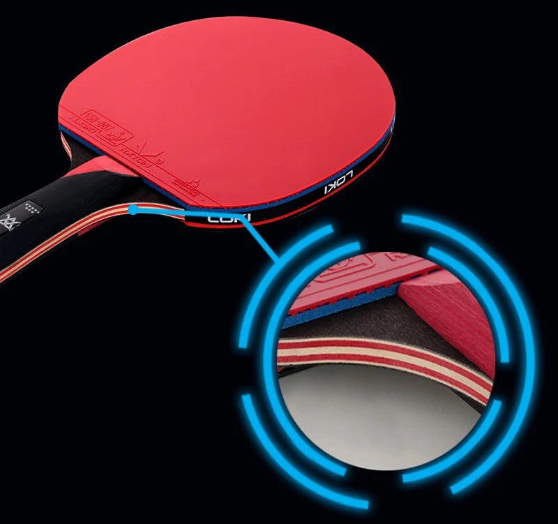 LOKI ARTHUR 9 Star Table Tennis Racket Carbon Offensive Lightweight Ping Pong Racket Paddle Bat with Sticky Rubber ITTF Approved - Shoppiline