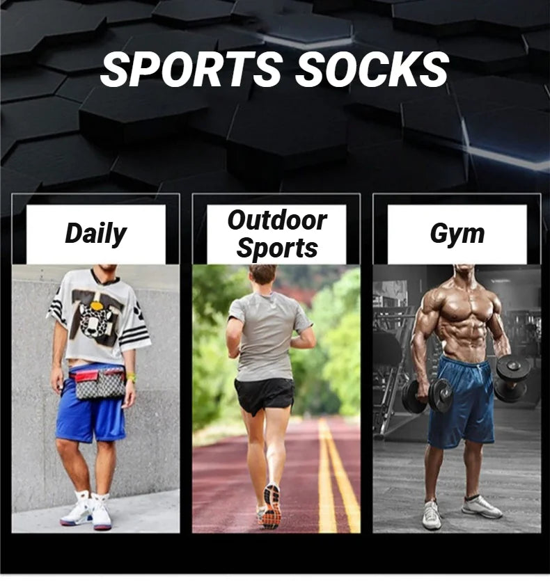 3 Pairs Anti-Slip Football Socks Men Sock Short Long Tube Soccer Basketball Sport Breathable Deodorous 39-45 Running Hiking