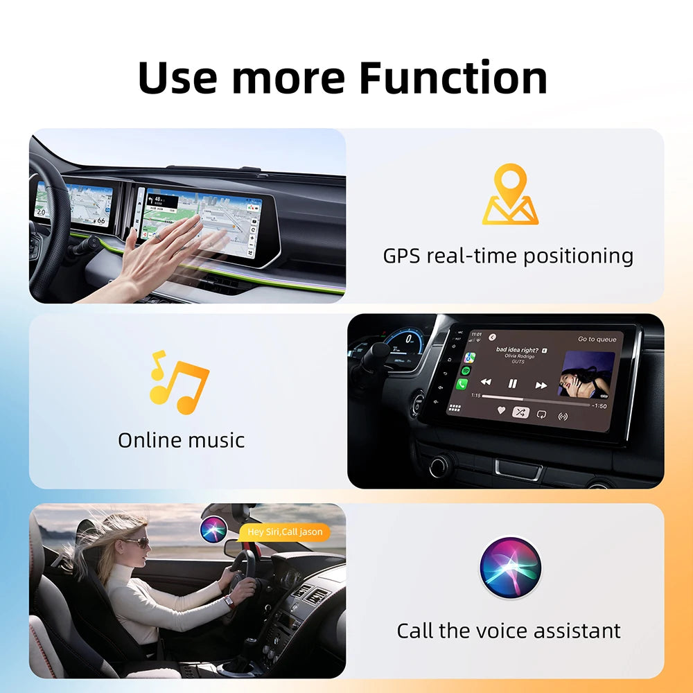 2in1 Wireless CarPlay Dongle Wireless Android Auto Adapter AI Smart Box Car Intelligent Systems For Car With Wired CarPlay - Shoppiline