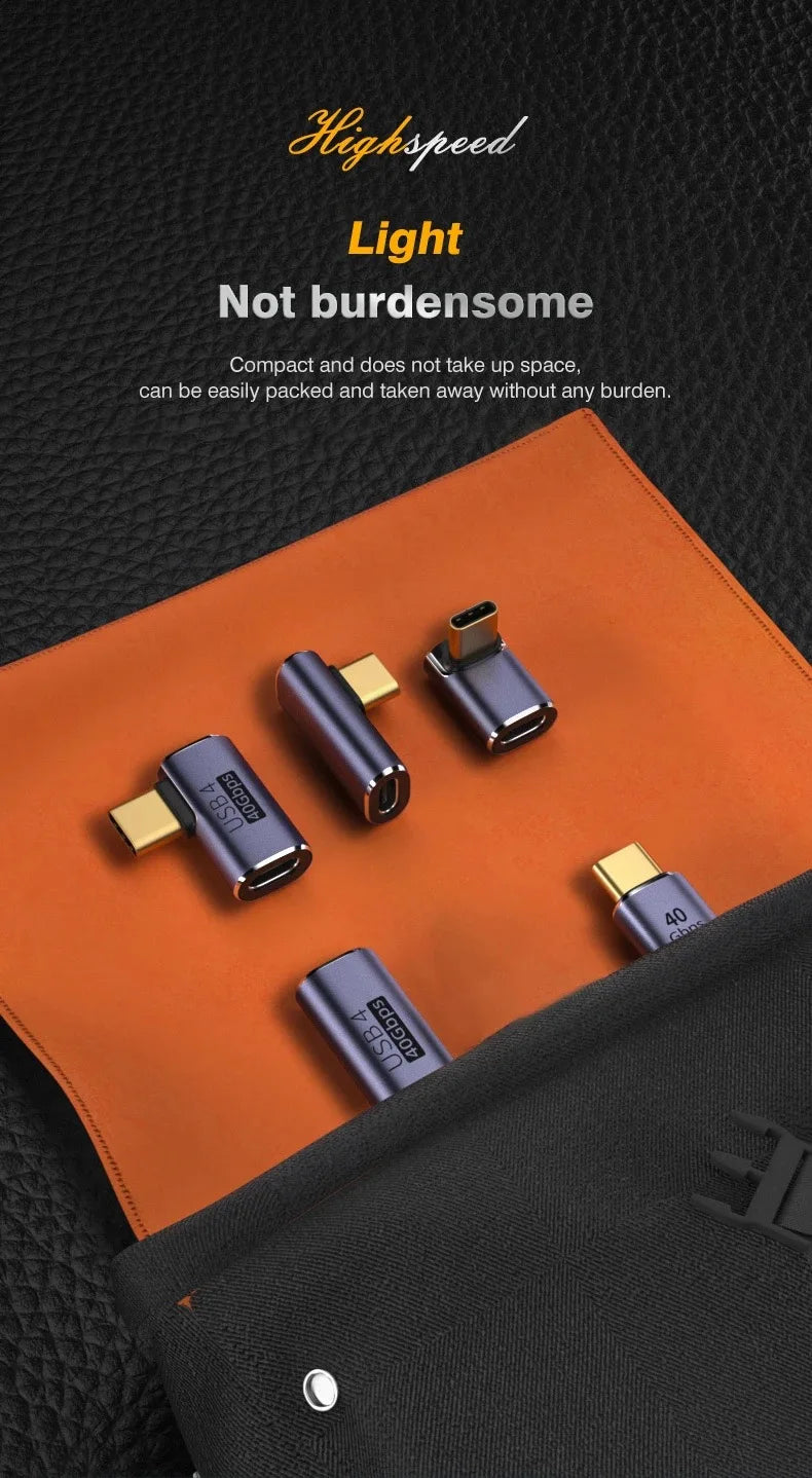 TYPE C Connector 4K OTG Plug 100W 40Gbps Data Transfer Ultra Fast Charging USB C USB3.1 Support 8K Adapter Extension