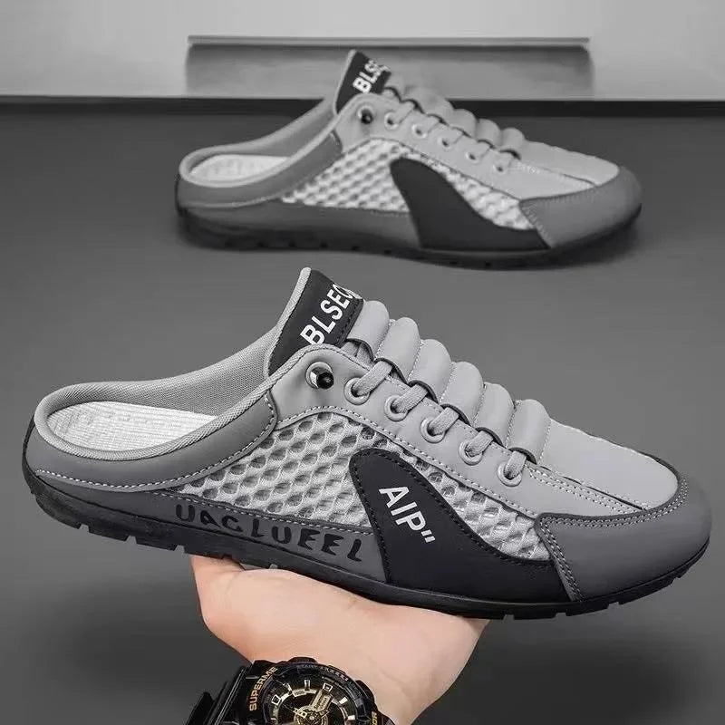 Men's Fashion Soft-soled Half Slippers Summer Men Trendy Bottom Casual Shoes Soft Sole Support Shoes Sneakers Zapatos De Hombre - Shoppiline