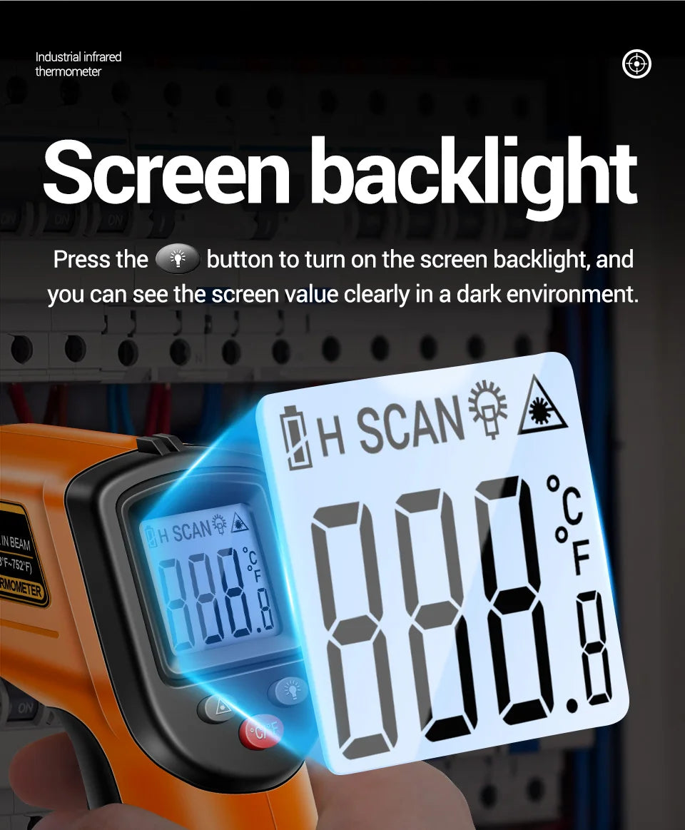 ANENG TH201 Thermometer Celsius Display Digital Infrared Thermometer Highly Sensitive Non-contact Temperature Measuring Gun Tool - Shoppiline