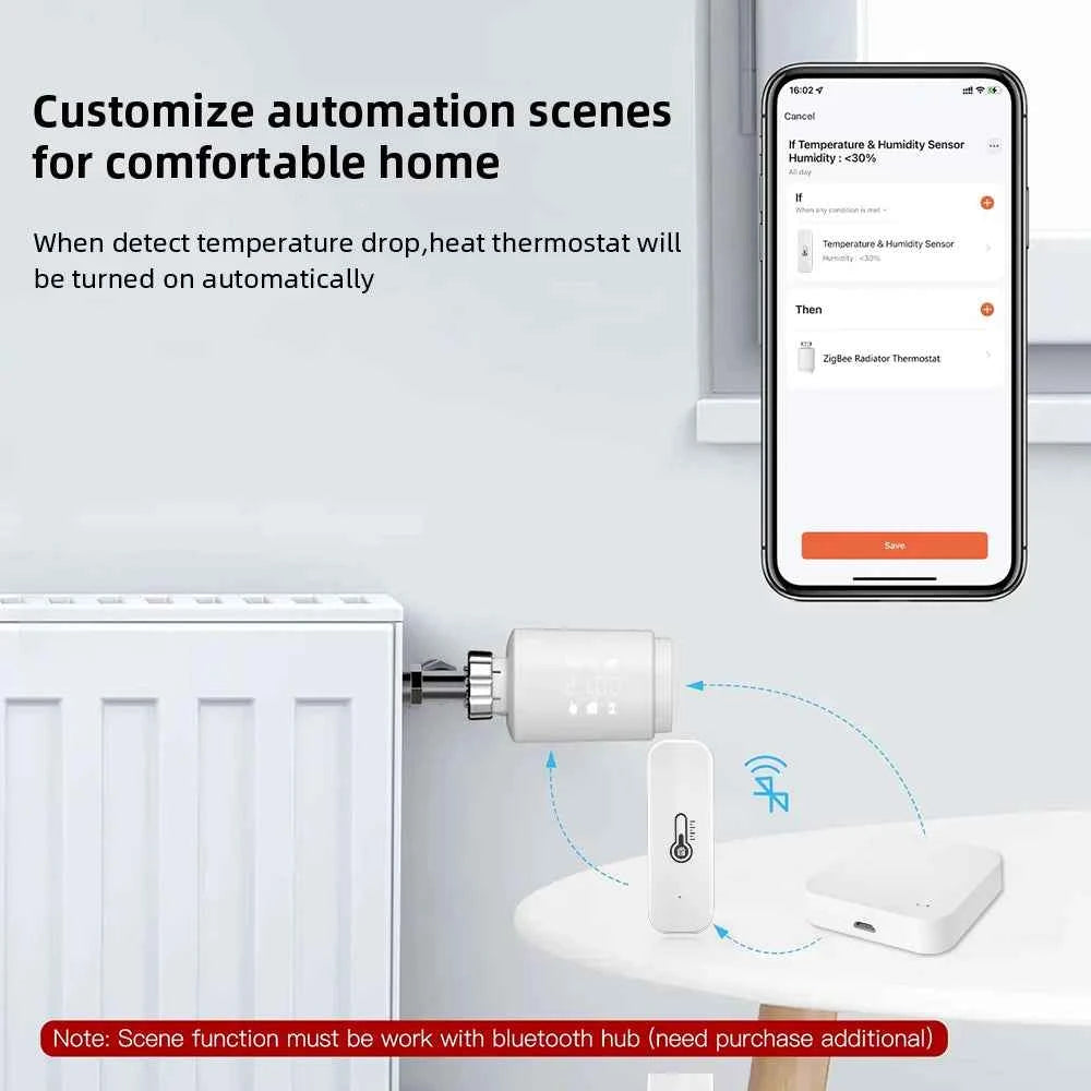Tuya Bluetooth Temperature Humidity Sensor Mini Compatible with Bluetooth APP Remote Control Thermometer Hygrometer Sensor Home