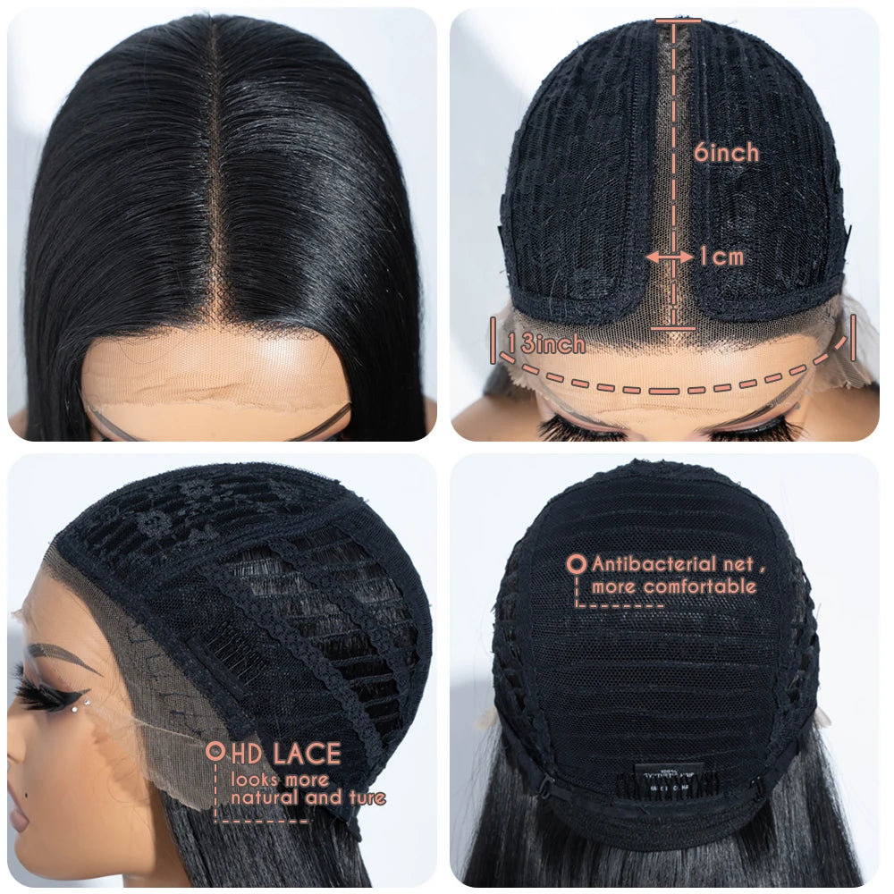 Synthetic Lace Front Wigs For Women 38 Inch Straight Wig Lace Wig  Blonde Brown Black Lace Wigs Cosplay Straight Lace Front Wig