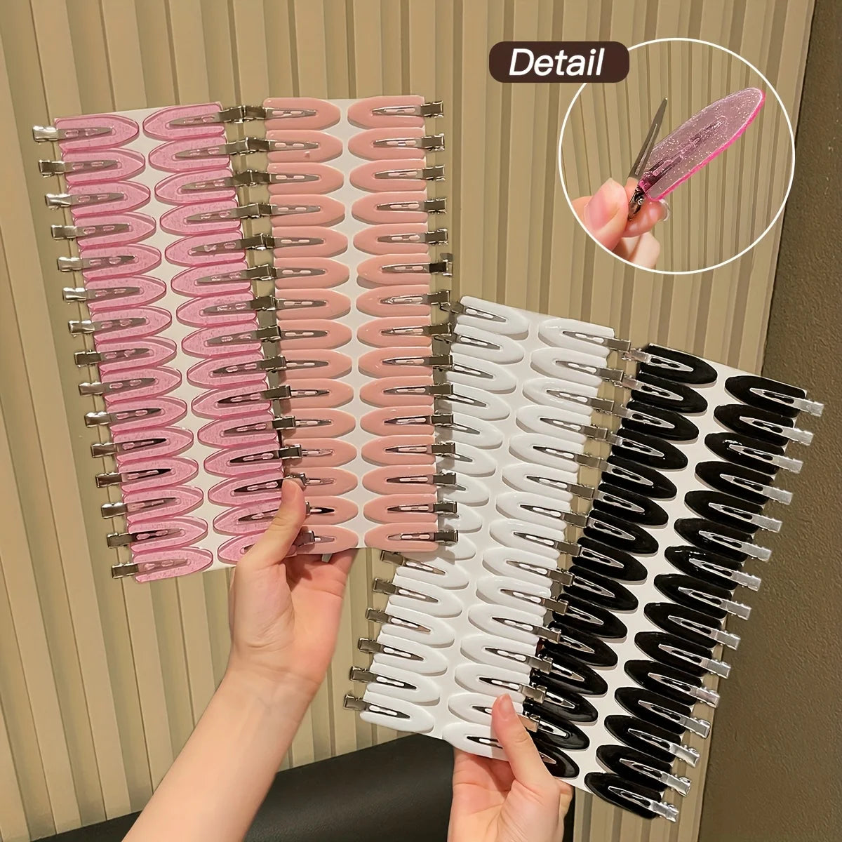 30/120Pcs Women's Model, Solid Color Fashionable and Simple, Cute and Sweet Hair Clip, Suitable for Use with Bangs and Side