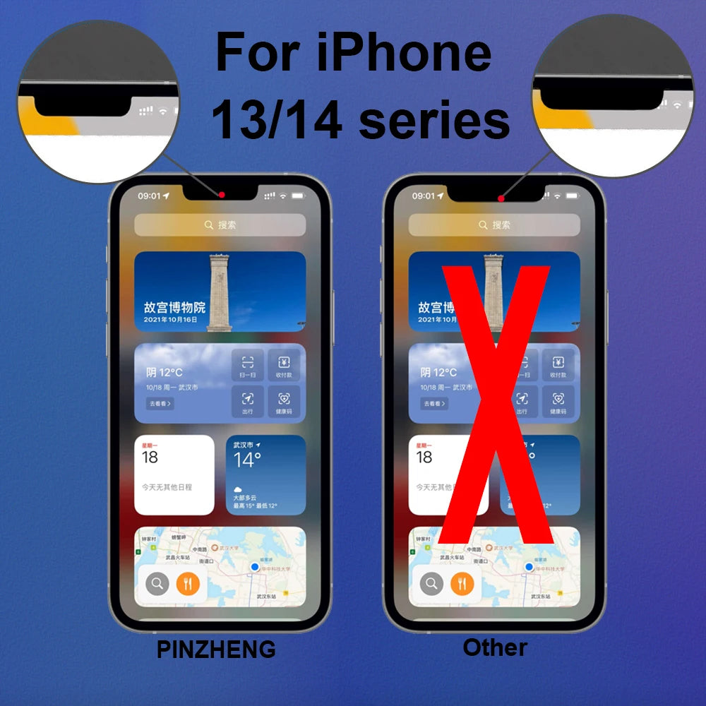 PINZHENG High Quality Display INCELL LCD OLED OEM AMOLED For iPhone XS MAX X XR 11 12 13 MINI PRO PROMAX Screen Replacement - Shoppiline