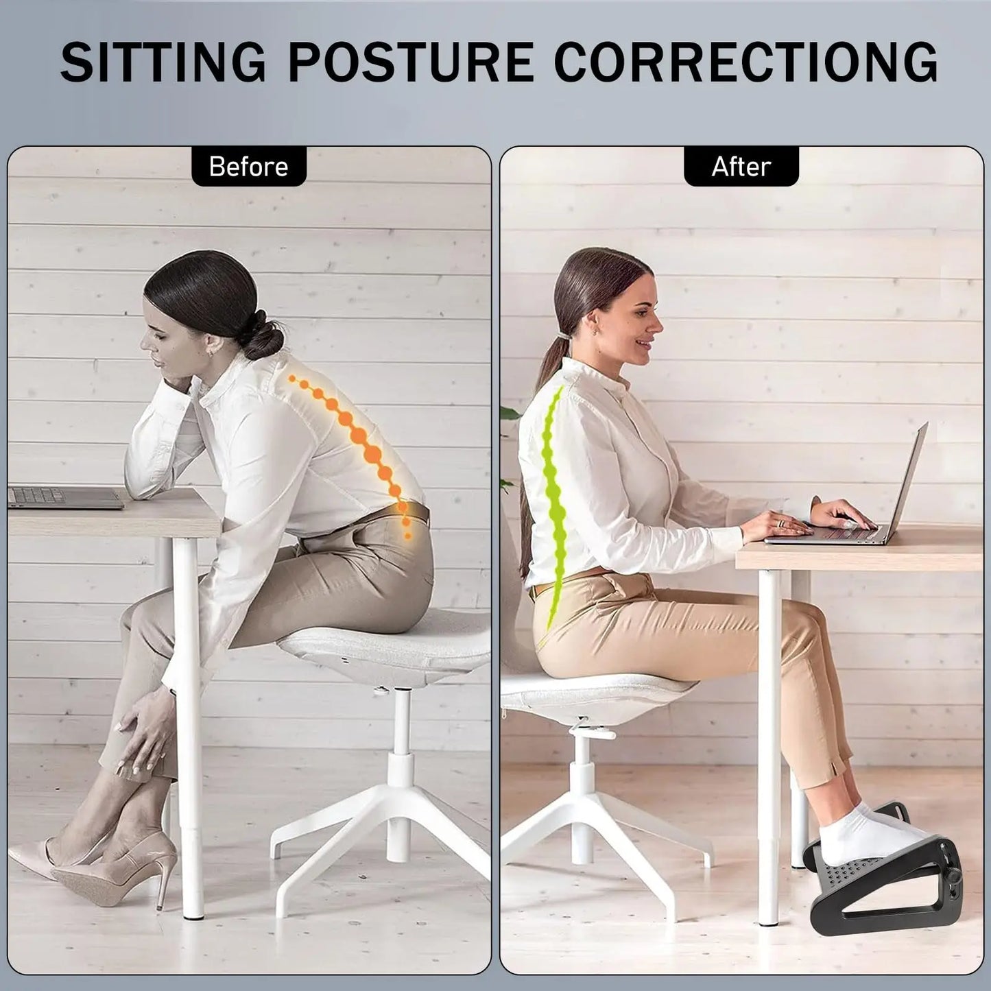 Foot Rest for Under Desk at Work,Adjustable Height Foot Rest Portable Under Desk Foot Stool for Home,Office