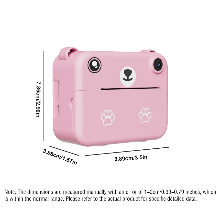 Kids Digital Camera Photography Instant Print Photo 1080P HD With Video Recorder Mini Thermal Printer Educational Birthday Gifts