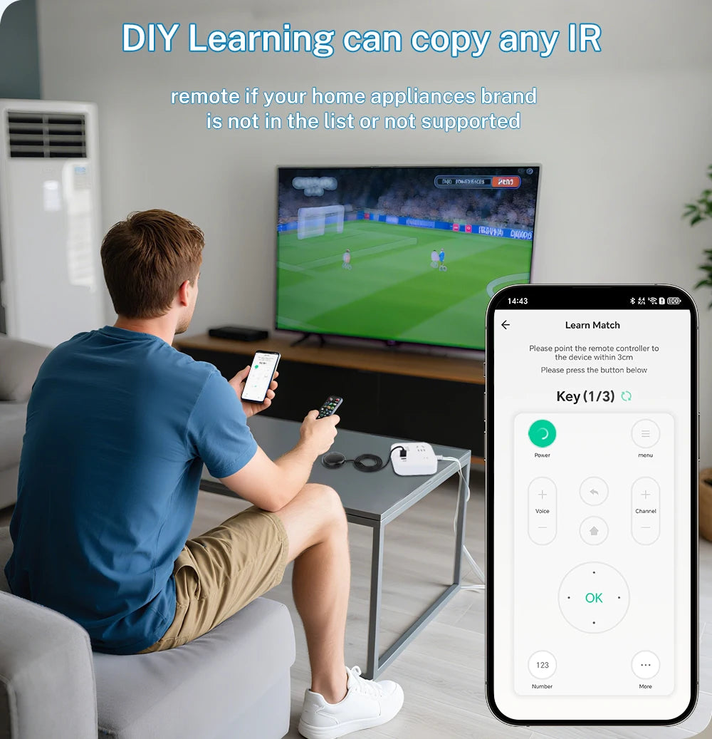 Tuya WiFi IR Remote For Smart Home For AC TV  Work with Yandex Smart Life Alexa