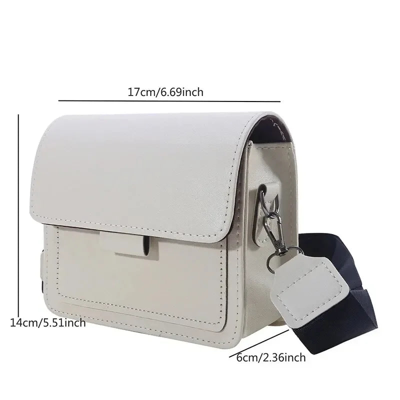 Women PU Leather Crossbody Bag Fashion Shoulder Messenger Handbag Small Flap Bag for Travel