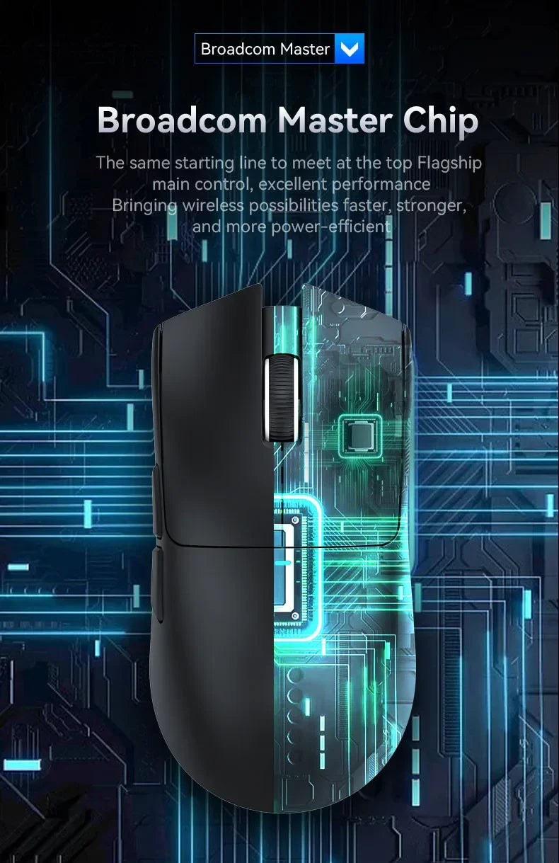 Attack Shark X11 Wireless Bluetooth Triple Mode Mouse Touch Screen Magnetic Charging Dock Ultra Light Macro Gaming Mouse