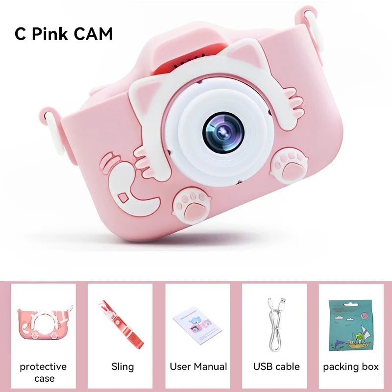 Christmas Children Camera HD 1080P Toddler Digital Video Camera 2.0inch Kids Camera with Silicone Cases Toys for Christmas Gifts - Shoppiline