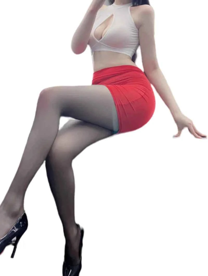 FREEAUCE Korean Girls Style Sexy Casual Pencil Mini Short Skirts High Waist Night Club Wear Black White Fashion Skirt for Woman