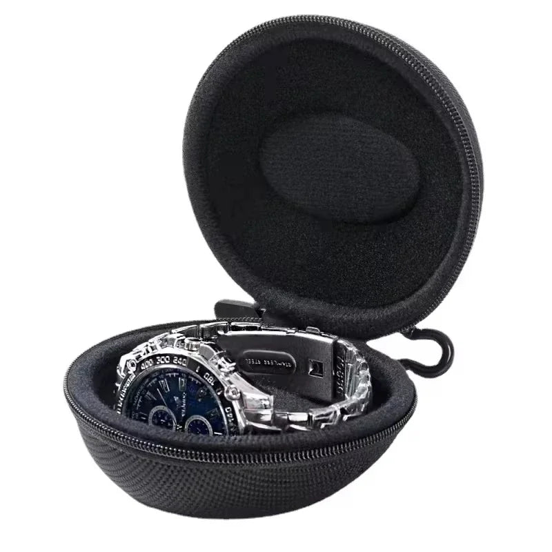 Portable EVA Single Watch Travel Case Watch Storage Organizer Box Watch Holder Waterproof for Smartwatches Zippered Container