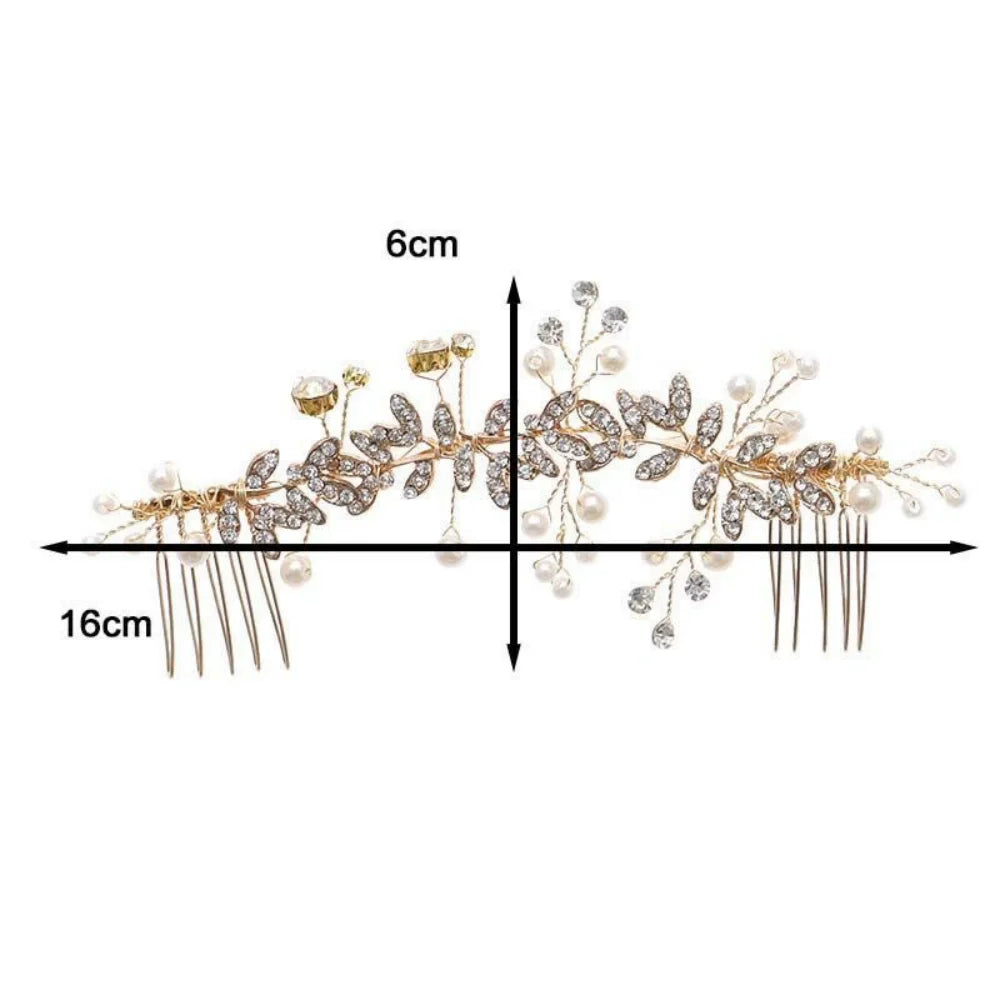 1 Piece Leaf Bohemian Hair Comb, Elegant Fairy Style, Perfect for Bridal Wedding, Bridesmaid Hairstyles, Flower Girl Outfits