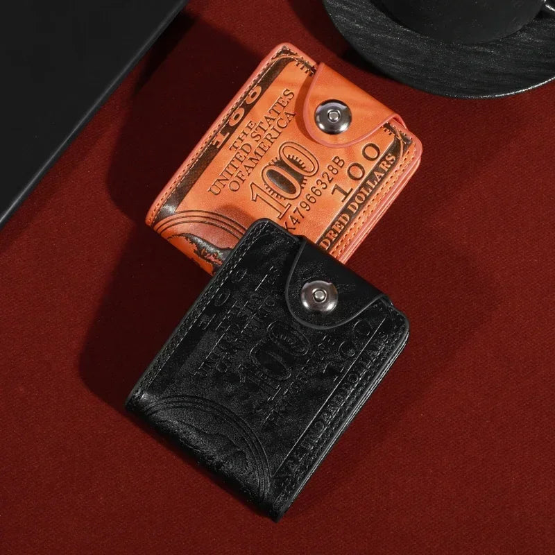 New Men's Trendy Leather Wallet with USD Print Multiple Card Holders High Capacity