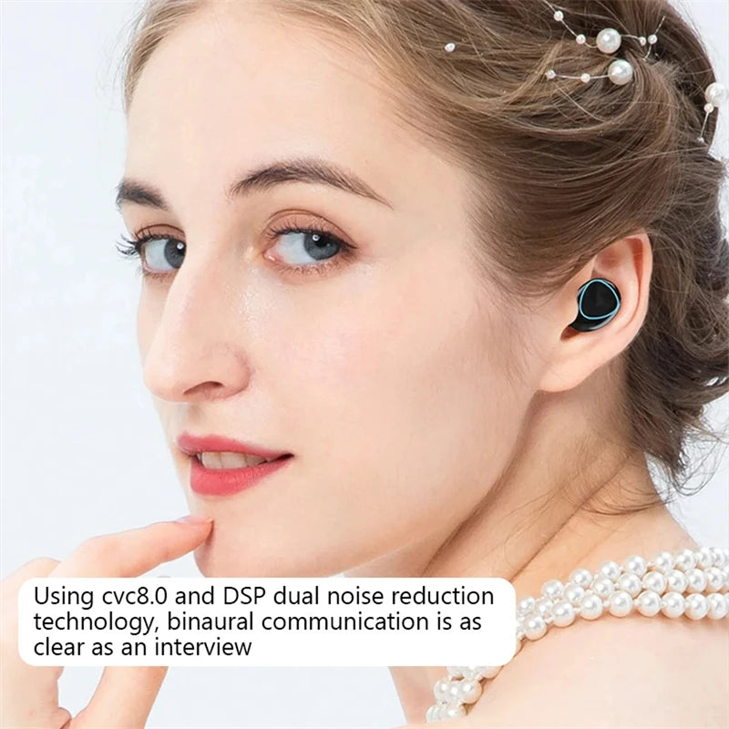 Original Wireless Bluetooth Headset Bluetooth Headphones with Mic Earbuds Charger Box LED Display Fone M10 Earphones