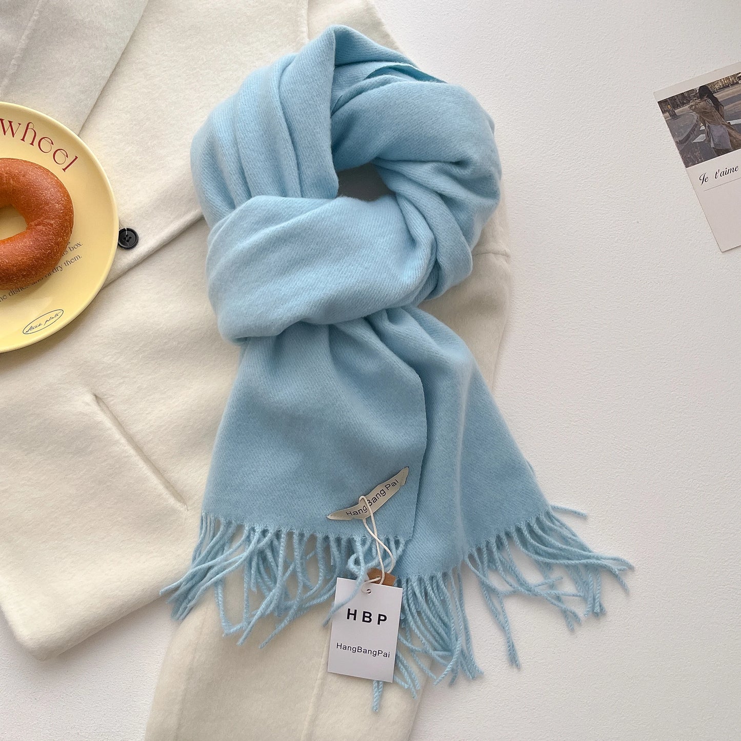 2025 New Winter Wool Scarf For Women Long Warm Cashmere Scarves Hijab Solid Lady Shawl Wrap Female Pashmina Bandana Head Scarfs