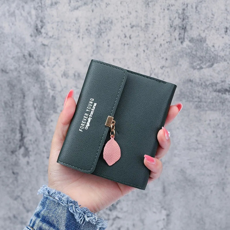 Neue koreanische Version der einfachen kleinen Geldbörse, dreifach faltbar, Münzfach, Geldscheinklammer, Münztasche, Cross-Border Kurzdamen-Geldbörse