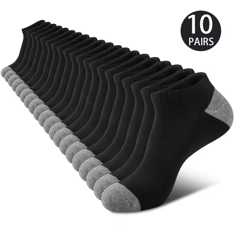 5/10-Pack Unisex Comfort-Fit Ankle Socks For All, Breathable & Lightweight - Ideal For Sports & Daily Wear