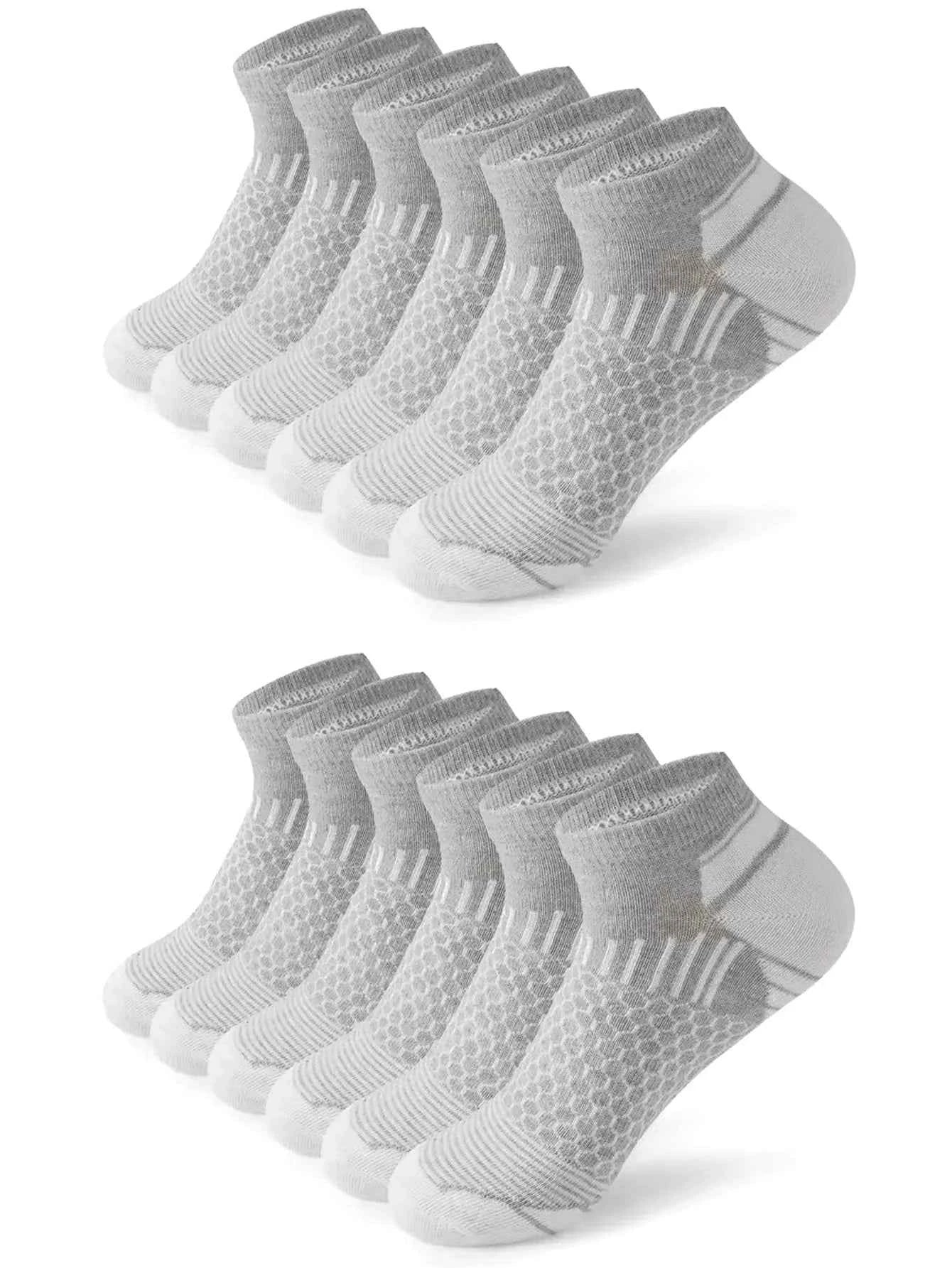 12Pairs High Qualit Athletic Socks Men's Ankle Socks Running Cyclling Waist Honeycomb Design And Firm Sports Leisure Socks Gifts