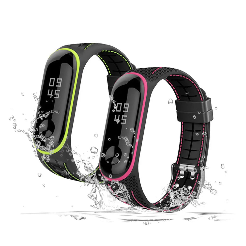 Strap for Mi Band 7 6 5 4 3 Watchband Sport Silicone Smartwatch Bracelet for Xiaomi Mi Band 6 4 7 5 Strap Accessories Wristband