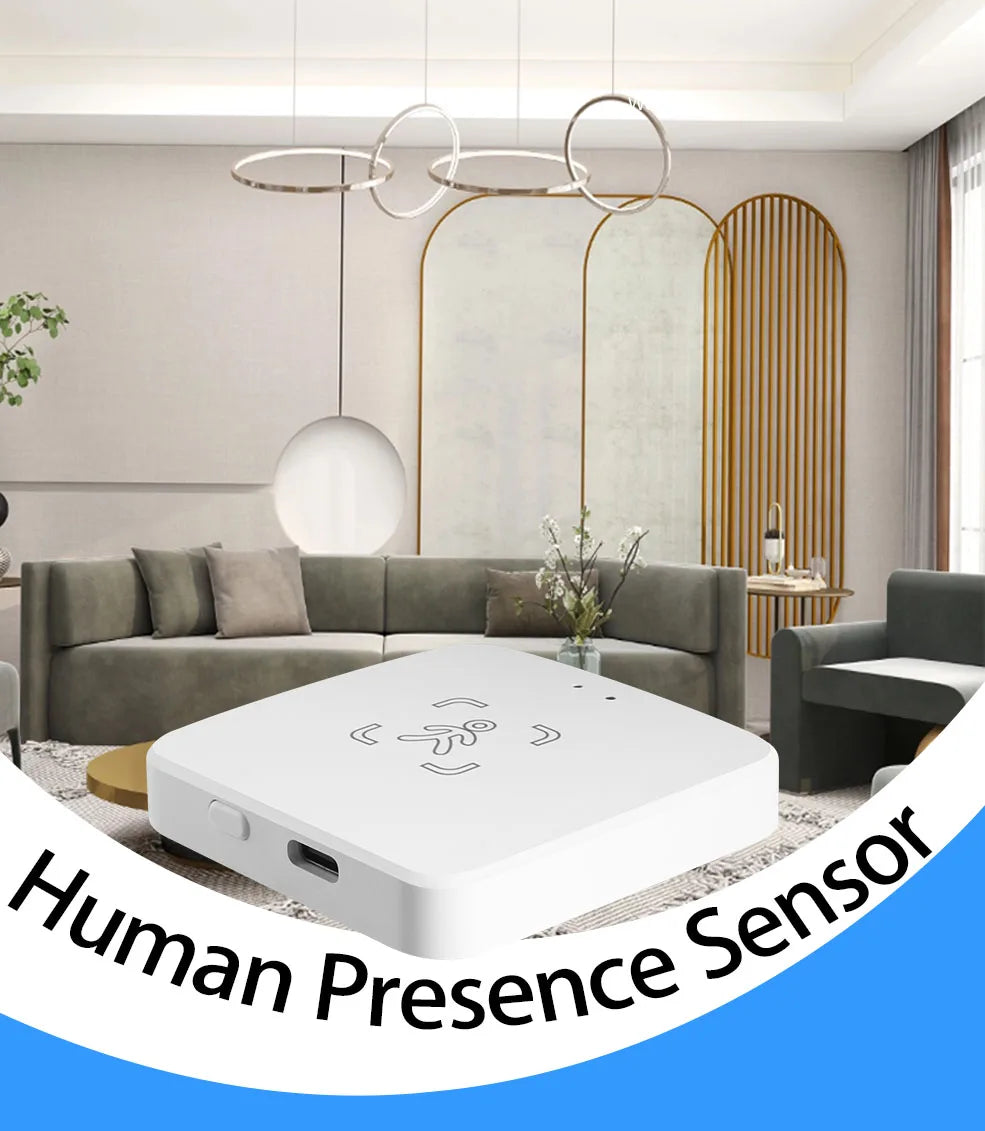 Tuya WiFi / Zigbee Human Presence Detector 24G,Luminance/Distance Detection, Smart Human Body PIR Sensor Support Home Assistant - Shoppiline