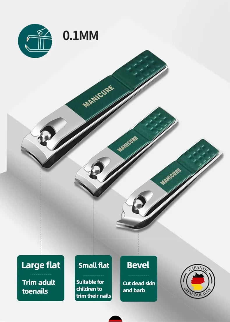 6-9tlg. Maniküre-Set mit Lederetui Professionelle Fuß- und Gesichtspflege-Werkzeugsätze Edelstahl-Nagelknipser-Sets Geschenk