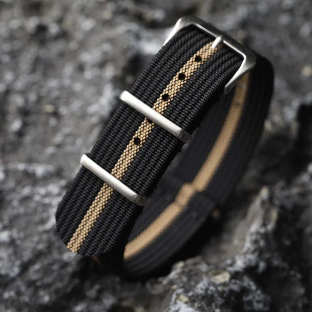Neues geripptes Nylonarmband Nylon Uhrenarmband 18mm 20mm 22mm Uhrenarmbandzubehör für Militäruhrenarmband Armbänder