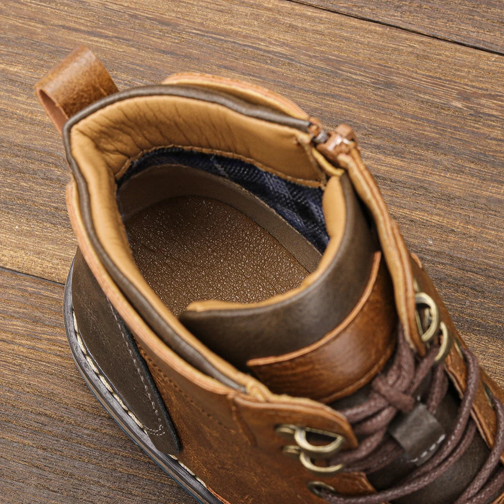Size 7-13 Ankle Boots For Men Men's Leather boots Brand Boot for men #AL605