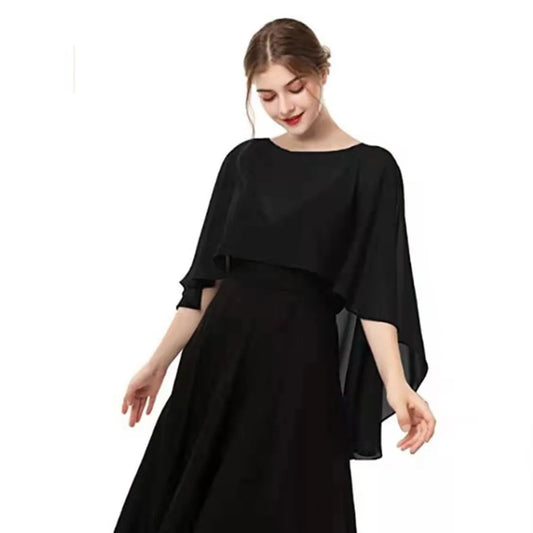 Elegante Chiffon-Hochzeitsschal für Damen Abend-Capes Brautjacke Accessoires