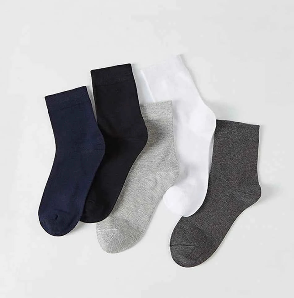 10 Pairs Men's Cotton Socks New Style Black Business Men Socks Soft Breathable Summer Winter for Male Socks Plus Size 38-47