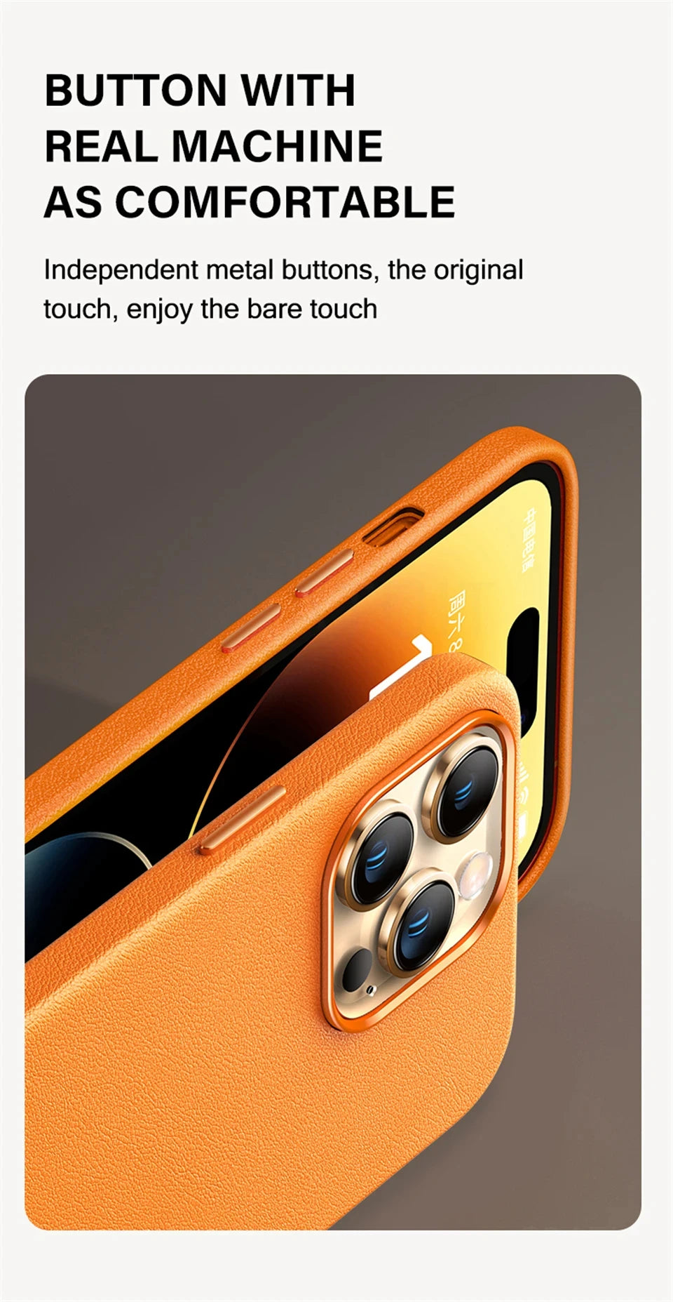 Original Leather Wireless Charging Animation Cases for iPhone 16 15 14 13 Pro Max Magsafe Phone Case Magnetic Cover Accessories - Shoppiline