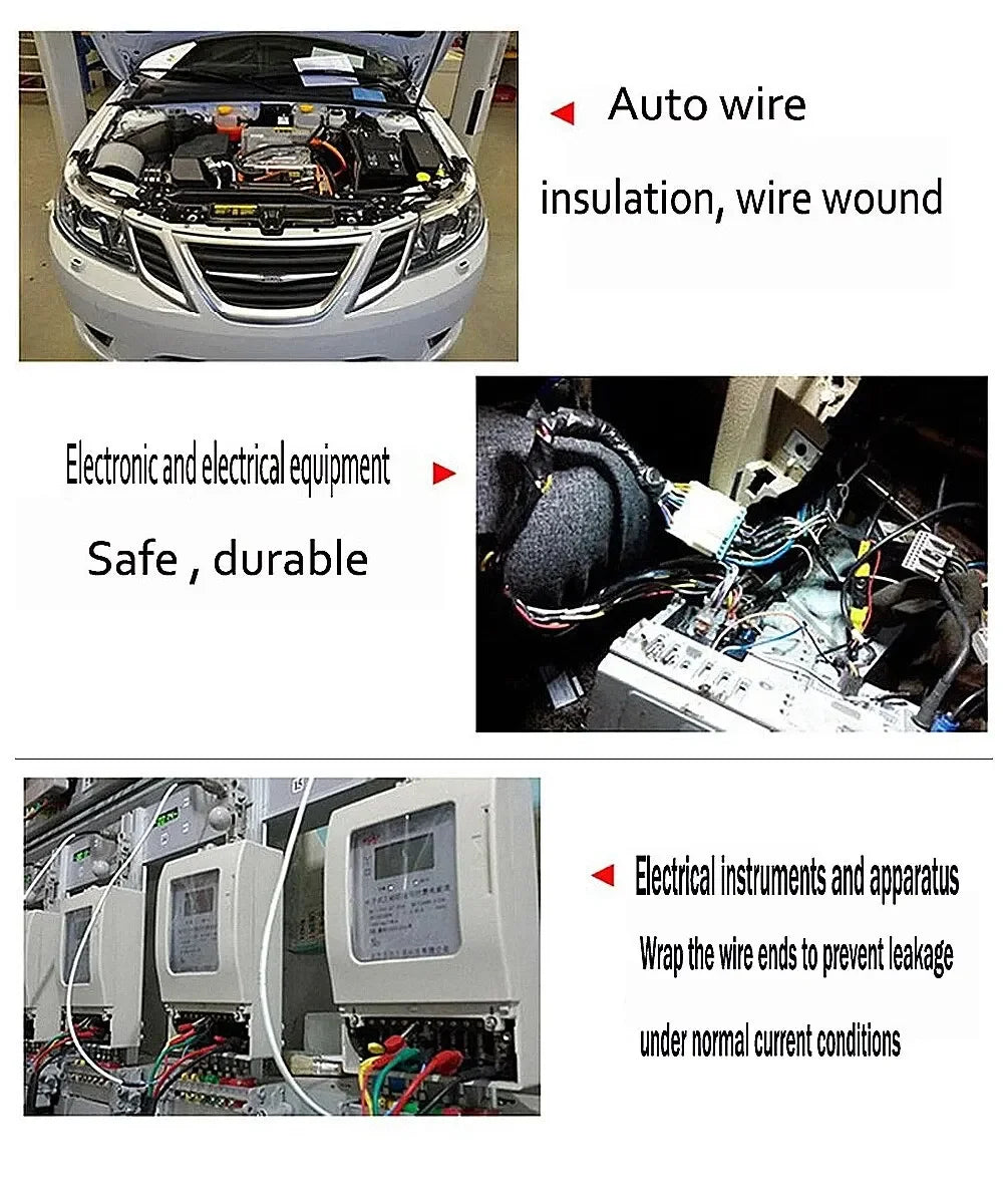 15 Meter Heat-resistant Flame Retardant Tape Coroplast Adhesive Cloth Tape For Car Cable Harness Wiring Loom Protection - Shoppiline