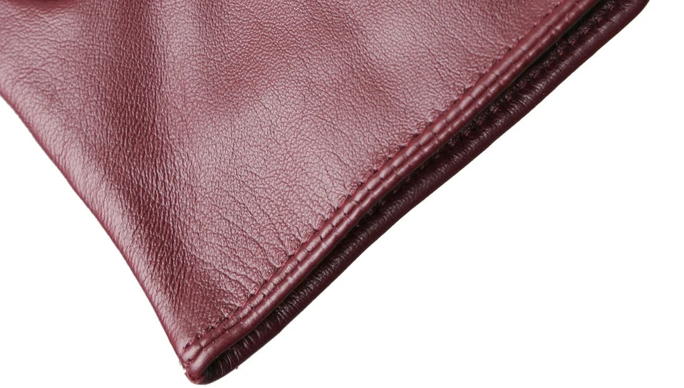 Women's sheepskin gloves winter warm plus velvet short thin touch screen driving color women's leather gloves good quality -2226