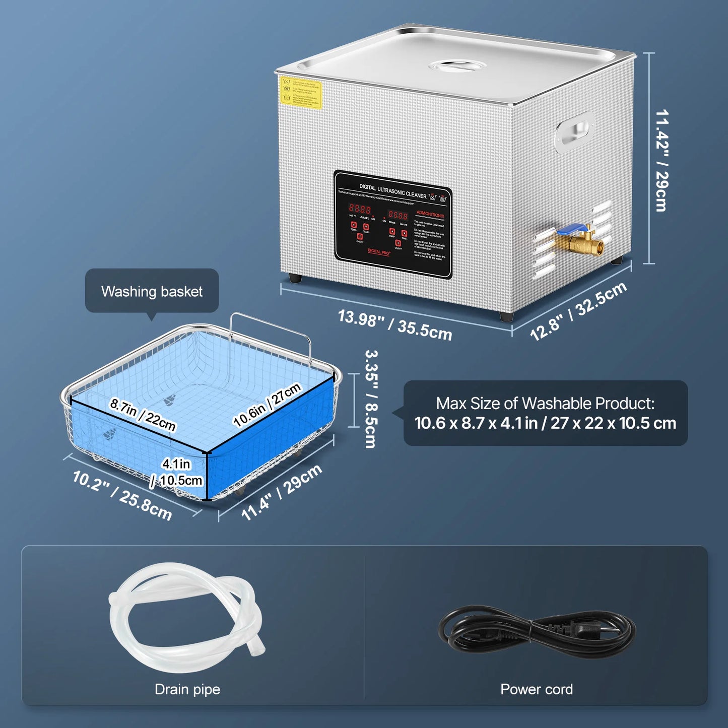 SucceBuy 2L 3L 6L 10L 22L 30L Ultrasonic Cleaner Stainless Steel Portable Cleaning Washing Machine Ultrasound Home Appliance