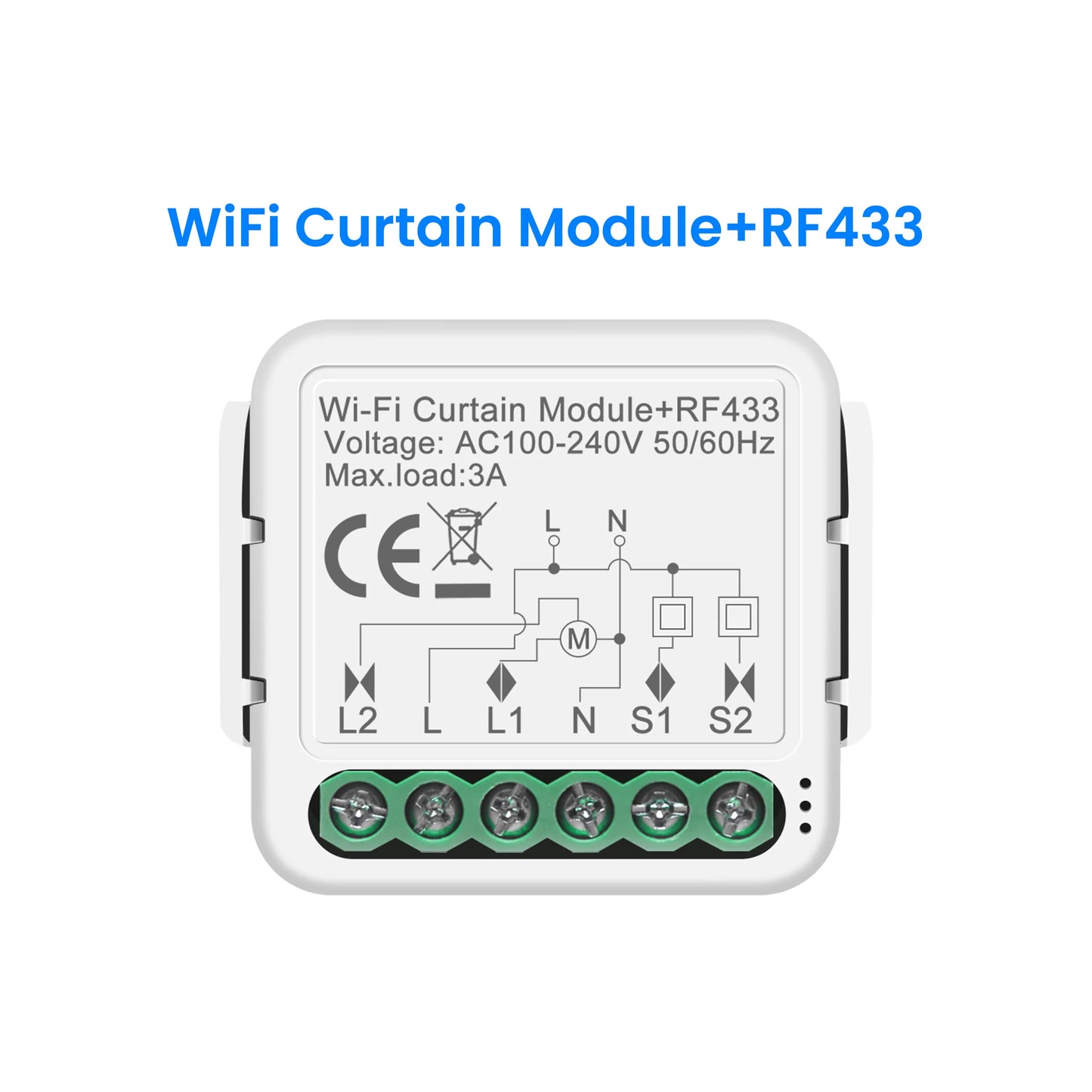 GIRIER Tuya Smart Wi-Fi RF433 ZigBee Curtain Switch Module for Electric Roller Shutter Blind Motor 1/2CH Works Hey Google Alexa