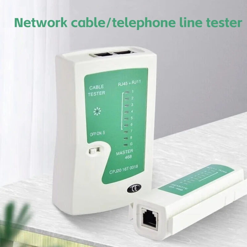 RJ45 Ethernet Cable Tester Network Lan Test Tool for 8P 6P LAN Cable RJ11 Telephone Cable Compatible with TP-Link D-Link Linksys