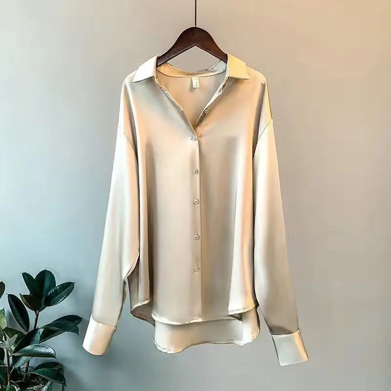 2025 Printemps Chemises et Blouses Nouveaux Cardigans Pullover Femme Haut Tricoté Coréen Manches Longues Revers Bouton Élégance Doux Manteaux Décontractés