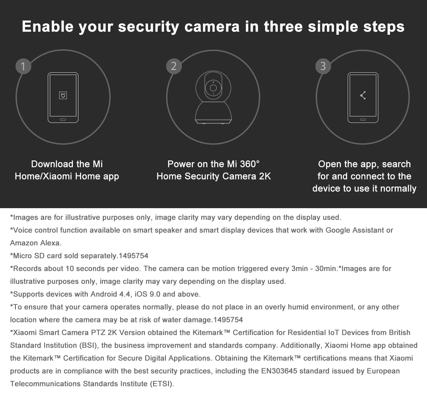 Original Xiaomi Smart Camera 2K 1296P HD 360° Angle Indoor Baby Security Monitor WIFI Night Webcam Video IP Camera Mi Smart Home - Shoppiline